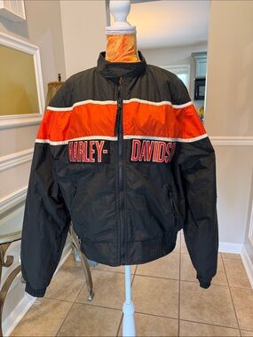 Harley-Davidson Men’s Nylon Riding Bomber Jacket Black/Jacket XL